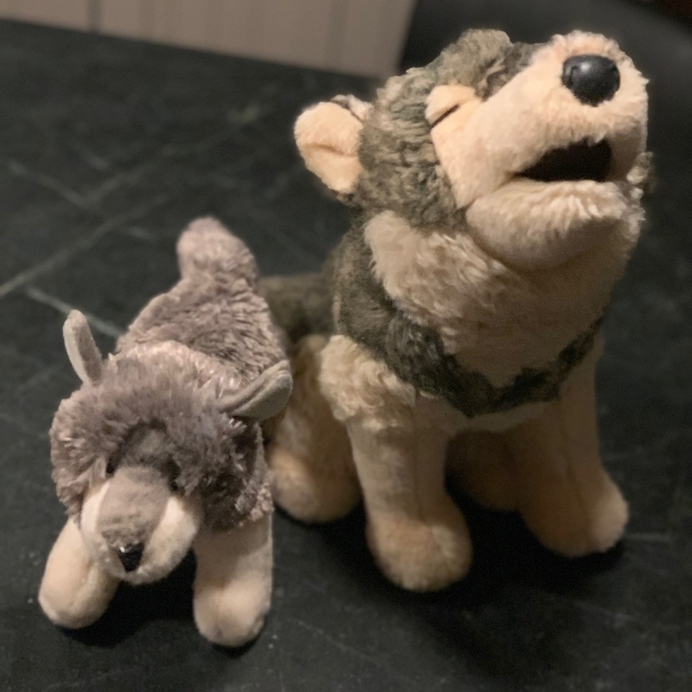 DOUGLAS | Set of 2 |  Wolf Cuddle Toys